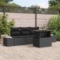 Preview: ARDEBO.de - Gartensofa-set 5 Stk. Schwarz und Braun