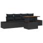 Preview: Gartensofa-set 5 Stk. Schwarz und Braun