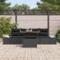 Preview: Gartensofa-set 5 Stk. Schwarz und Braun