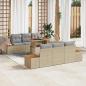 Preview: ARDEBO.de - Garten-Sofa-Set Set von 7 Beige, Grau, Braun