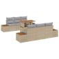 Preview: Gartensofa-set 7 Stk. Beige und Grau