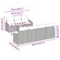 Preview: Garten-Sofa-Set Set aus 8 Beige, Dunkelgrau Rattan, Polyester