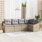 Preview: ARDEBO.de - Gartensofa-Set 5-teilig Beige Rattan Outdoor-Sofa Modern