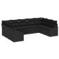 Preview: ARDEBO.de - Gartensofa-set 9 stk. Schwarz Poly-Rattan