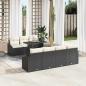 Preview: ARDEBO.de - Garten-Sofa-Set Set aus 8 Beige, Schwarz Rattan, Polyester, Stahl