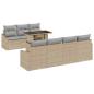 Preview: Garten-Sofa-Set 8 stk. Beige Poly-Rattan