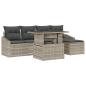 Preview: Garten Sofa Set 6 Teile Beige Poly Rattan Garten Sofa Set