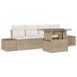 Preview: Garten-Sofa-Set 5 Teile Beige PE-Rattan