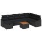 Preview: Gartensofa-set 9 stk. Schwarz Poly Rattan