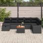 Preview: Gartensofa-set 9 stk. Schwarz Poly Rattan