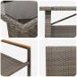 Preview: Garten Essgruppe 9 pcs Grau Poly-Rattan
