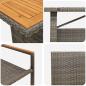 Preview: Garten Essgruppe 9 pcs Grau Poly-Rattan
