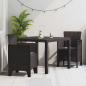Preview: Garten-Dining-Set 3-teilig Braun Kunststoff-Rattan Robust
