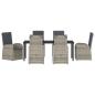 Preview: Garten Essgruppe mit Kissen 7 pcs Grau Poly-Rattan