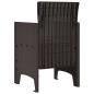 Preview: Gartensessel mit Kissen 4 Stück Braun Poly Rattan