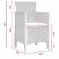 Preview: Gartenstuhl Set aus 4 Weiß Poly-Rattan Standard Stapelbar