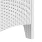Preview: Gartenstuhl Set aus 4 Weiß Poly-Rattan Standard Stapelbar
