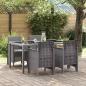 Preview: ARDEBO.de - Gartenstuhl Set aus 4 Hellgrau Kunststoff, Polyester Standard