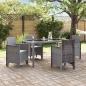 Preview: Gartenstuhl Set aus 4 Hellgrau Kunststoff, Polyester Standard