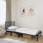 Preview: ARDEBO.de - Bettgestell mit Kopfteil Metall Schwarz 90x200 cm