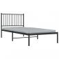 Preview: Bettgestell mit Kopfteil Metall Schwarz 90x200 cm