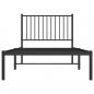 Preview: Bettgestell mit Kopfteil Metall Schwarz 90x200 cm
