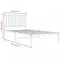 Preview: Bettgestell mit Kopfteil Metall Schwarz 90x200 cm