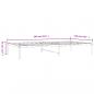 Preview: Bettgestell Metall Schwarz 107x203 cm