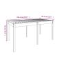 Preview: Gartentisch Schwarz 159,5x82,5x76 cm Massivholz Kiefer