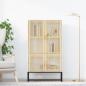 Preview: ARDEBO.de - Highboard Weiß 70x35x125 cm Holzwerkstoff