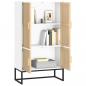 Preview: Highboard Weiß 70x35x125 cm Holzwerkstoff