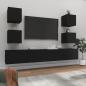 Preview: ARDEBO.de - 6-tlg. TV-Schrank-Set Schwarz Holzwerkstoff