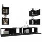 Preview: 6-tlg. TV-Schrank-Set Schwarz Holzwerkstoff