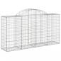 Preview: Gabionen mit Hochbogen 2 Stk. 200x50x100/120cm Verzinktes Eisen