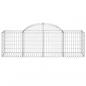 Preview: Gabionen mit Hochbogen 15 Stk. 200x50x60/80 cm Verzinktes Eisen