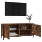 Preview: TV-Schrank mit Türen Räuchereiche 102x35x45 cm Holzwerkstoff
