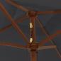 Preview: Sonnenschirm mit Holzmast Schwarz 198x198x231 cm