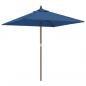Preview: Sonnenschirm mit Holzmast Azurblau 198x198x231 cm