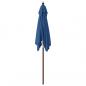 Preview: Sonnenschirm mit Holzmast Azurblau 198x198x231 cm