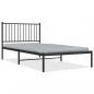Preview: Bettgestell mit Kopfteil Metall Schwarz 100x200 cm