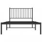 Preview: Bettgestell mit Kopfteil Metall Schwarz 100x200 cm