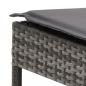 Preview: Sonnenliegen 2 Stk. mit Tisch und Auflagen Grau Poly Rattan