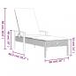 Preview: Sonnenliegen 2 Stk. mit Tisch und Auflagen Grau Poly Rattan