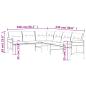 Preview: Garten-Ecksofa Anthrazit Stahl und Textilene
