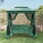 Preview: ARDEBO.de - Gartenpavillon mit Hollywoodschaukel Grün Stoff & Stahl