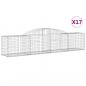 Preview: Gabionen mit Hochbogen 17 Stk. 300x50x60/80 cm Verzinktes Eisen