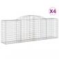 Preview: Gabionen mit Hochbogen 4 Stk. 300x50x100/120cm Verzinktes Eisen