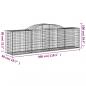 Preview: Gabionen mit Hochbogen 11 Stk. 300x50x80/100cm Verzinktes Eisen