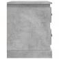 Preview: Nachttische 2 Stk. Betongrau 39x39x47,5 cm Holzwerkstoff