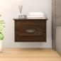 Preview: ARDEBO.de - Wand-Nachttisch Braun Eichen-Optik 41,5x36x28 cm